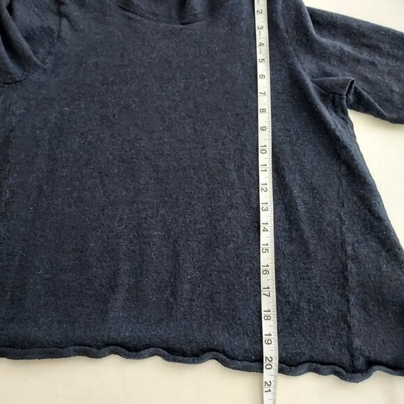 WHYCI Milano Lana Wool Blend Cowl Neck Navy Blue Pullover Sweater Size 12 - Picture 4 of 10